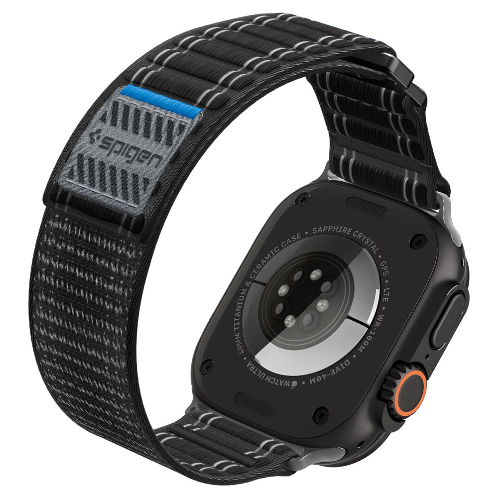 Spigen WBF0 dirželis, skirtas Apple Watch 44/45/46/49 mm – juodas