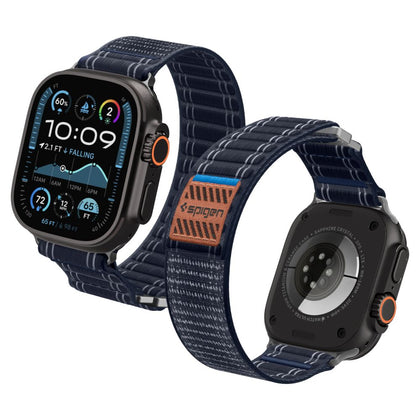 Spigen WBF0 dirželis, skirtas Apple Watch 44/45/46/49 mm – tamsiai mėlynas