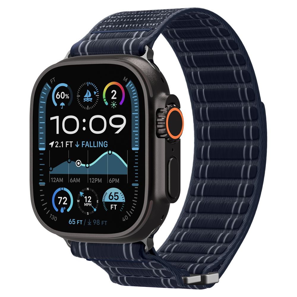 Spigen WBF0 dirželis, skirtas Apple Watch 44/45/46/49 mm – tamsiai mėlynas