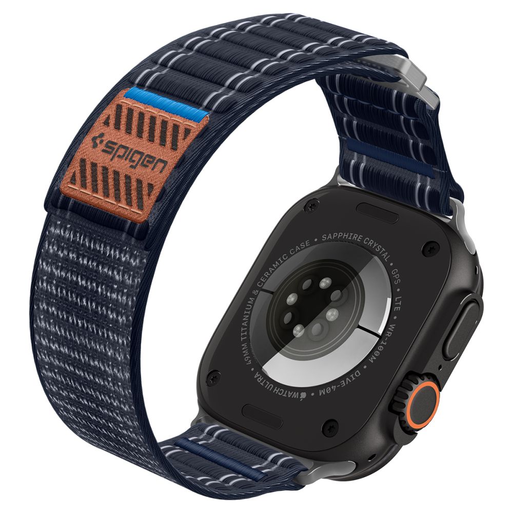 Spigen WBF0 dirželis, skirtas Apple Watch 44/45/46/49 mm – tamsiai mėlynas