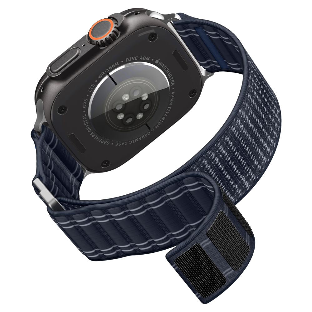 Spigen WBF0 dirželis, skirtas Apple Watch 44/45/46/49 mm – tamsiai mėlynas