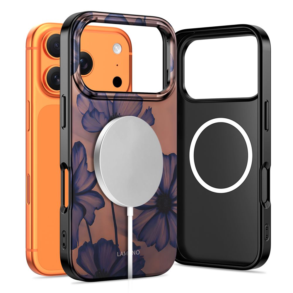 Tech-Protect Lamano MagSafe dėklas iPhone 17 Pro Max – rudas/violetinis -- iPhone 17 Pro Max