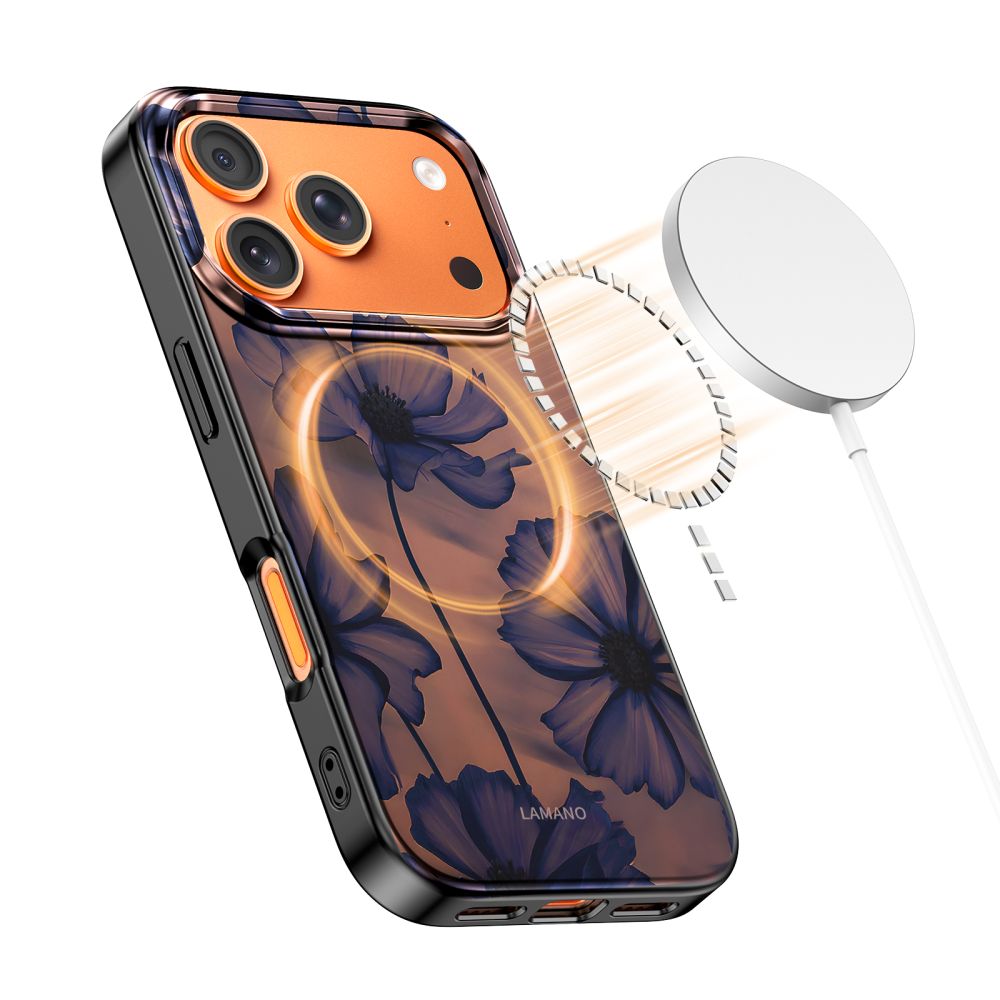 Tech-Protect Lamano MagSafe dėklas iPhone 17 Pro Max – rudas/violetinis -- iPhone 17 Pro Max