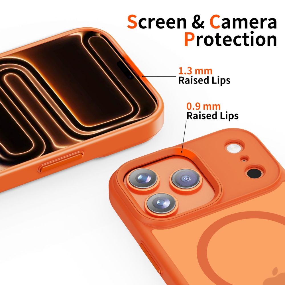 Tech-Protect MagMat MagSafe dėklas iPhone 17 Pro – oranžinis -- iPhone 17 Pro