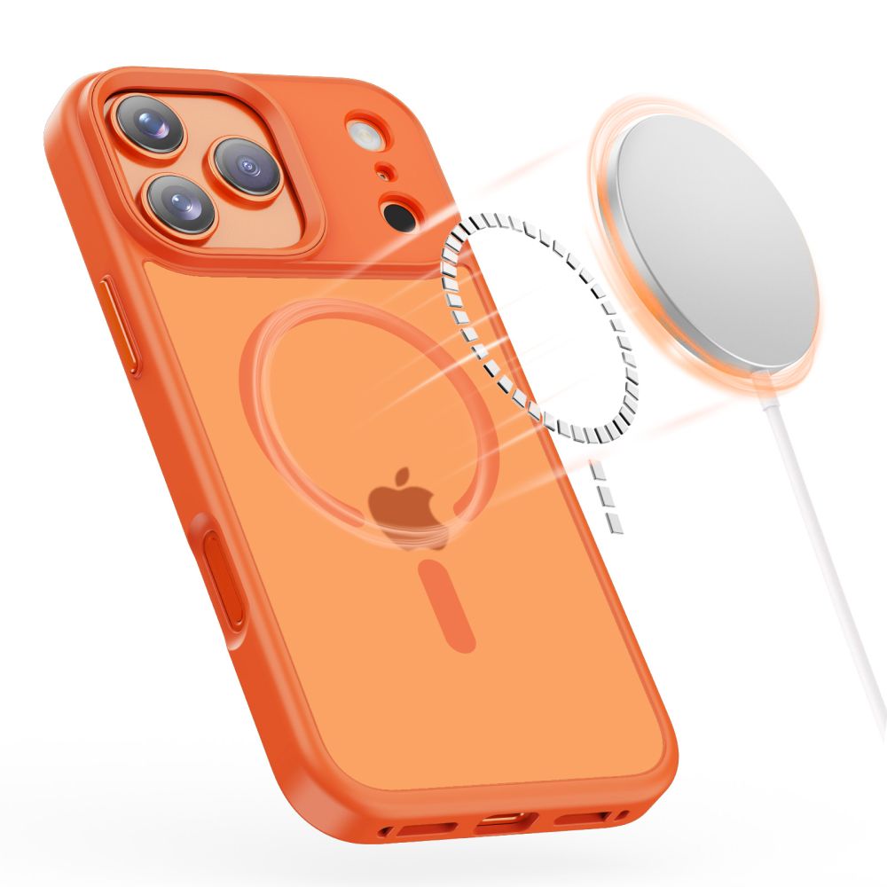 Tech-Protect MagMat MagSafe dėklas iPhone 17 Pro Max – oranžinis -- iPhone 17 Pro Max