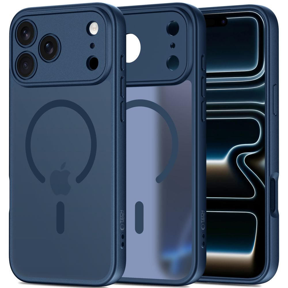 Tech-Protect BasicMag MagSafe Dėklas, skirtas iPhone 17 Pro - Navy Blue -- iPhone 17 Pro
