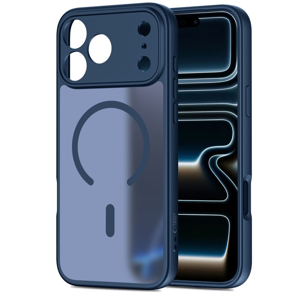 Tech-Protect BasicMag MagSafe Dėklas, skirtas iPhone 17 Pro - Navy Blue -- iPhone 17 Pro
