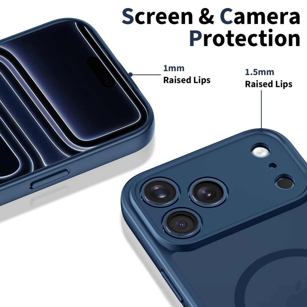 Tech-Protect BasicMag MagSafe Dėklas, skirtas iPhone 17 Pro Max - Navy Blue -- iPhone 17 Pro Max