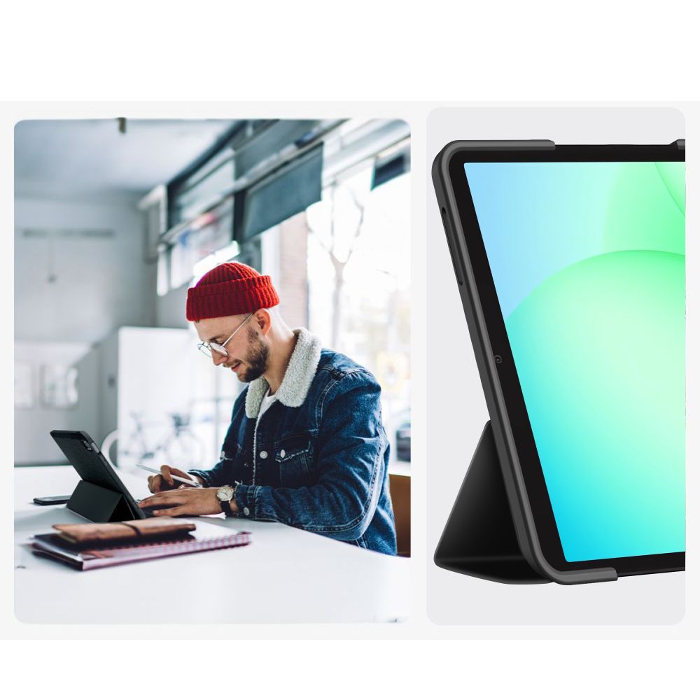 TechProtect SmartCase dėklas Galaxy Tab A9/A11 8.7 – juodas -- Samsung Galaxy Tab A9