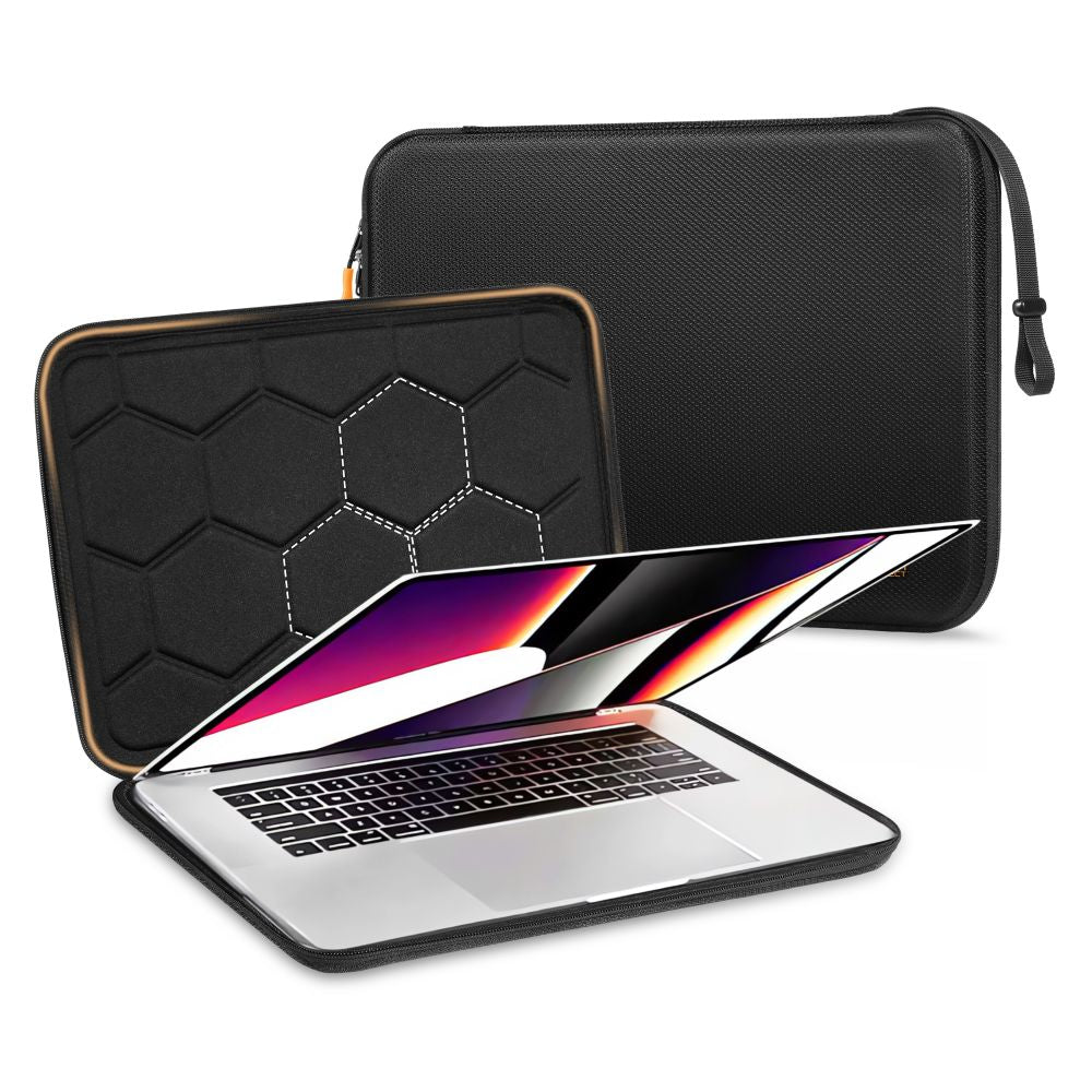 Tech-Protect Hardpouch dėklas 15–16" – juoda/oranžinė -- Others