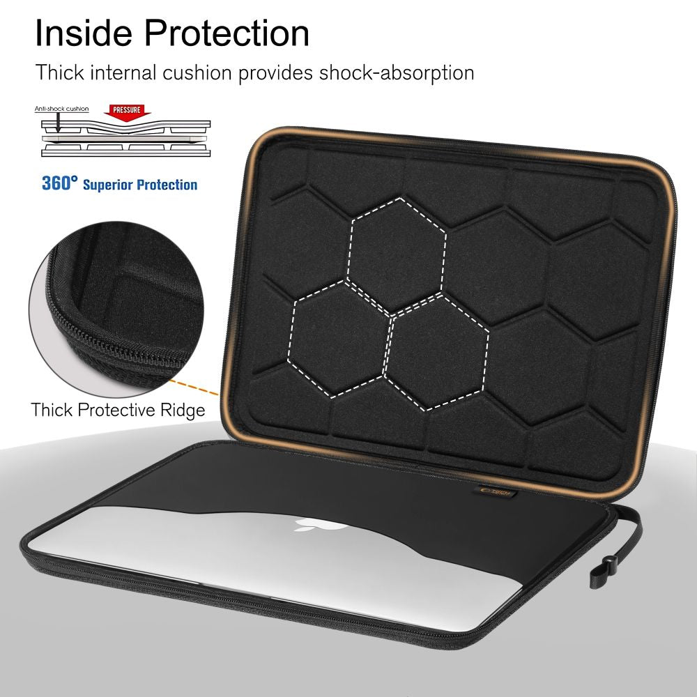 Tech-Protect Hardpouch dėklas 15–16" nešiojamam kompiuteriui – juodas -- Others