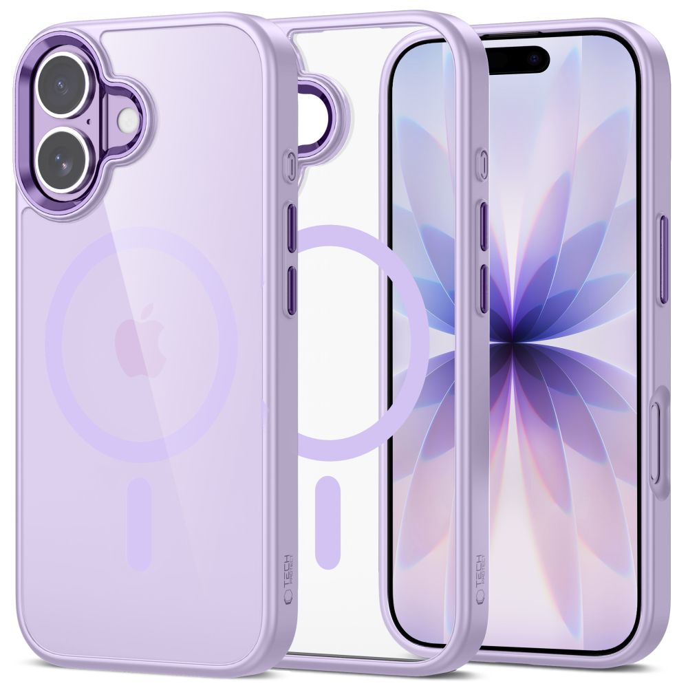 Tech-Protect MagMat MagSafe dėklas iPhone 17 – skaidriai violetinis -- iPhone 17