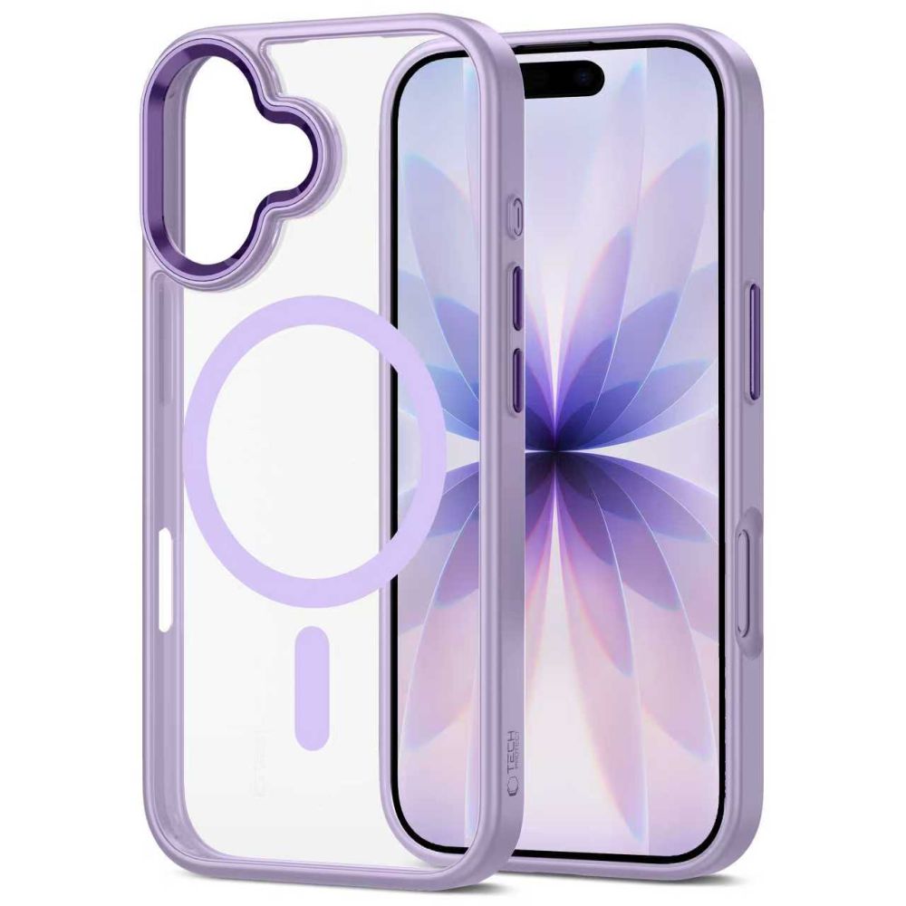 Tech-Protect MagMat MagSafe dėklas iPhone 17 – skaidriai violetinis -- iPhone 17