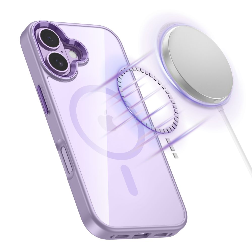 Tech-Protect MagMat MagSafe dėklas iPhone 17 – skaidriai violetinis -- iPhone 17