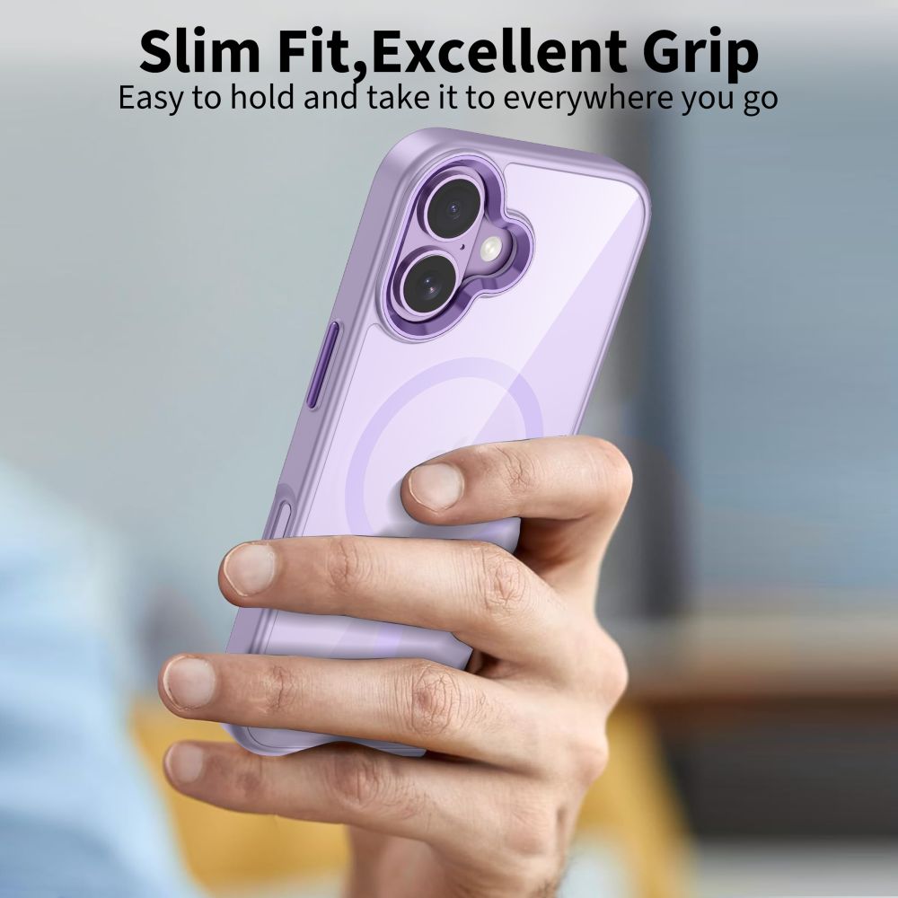 Tech-Protect MagMat MagSafe dėklas iPhone 17 – skaidriai violetinis -- iPhone 17