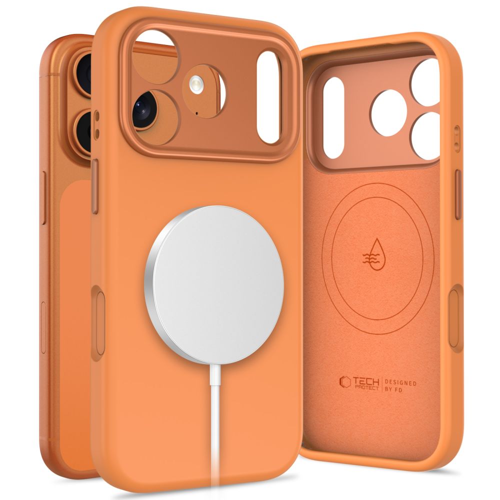 Tech-Protect Uniq MagSafe dėklas iPhone 17 Pro – oranžinis -- iPhone 17 Pro