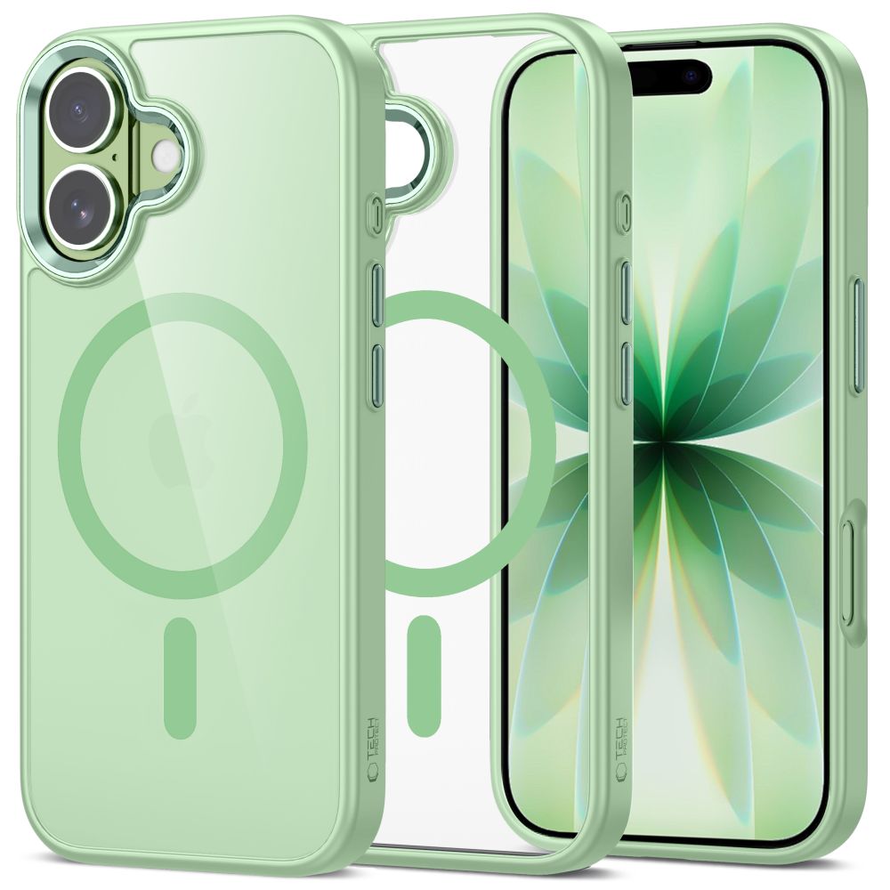 Tech-Protect MagMat MagSafe Dėklas, skirtas iPhone 17 - Transparent Green -- iPhone 17