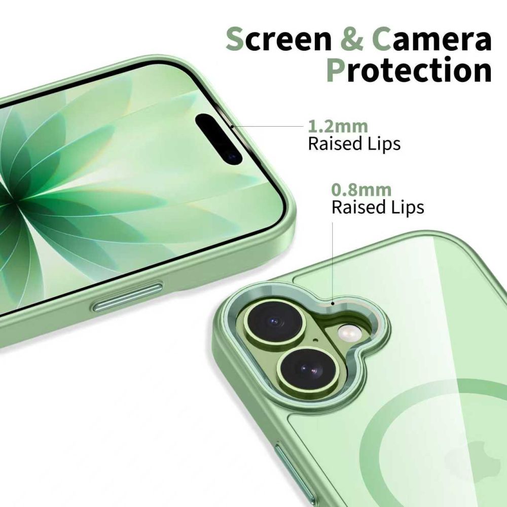 Tech-Protect MagMat MagSafe Dėklas, skirtas iPhone 17 - Transparent Green -- iPhone 17