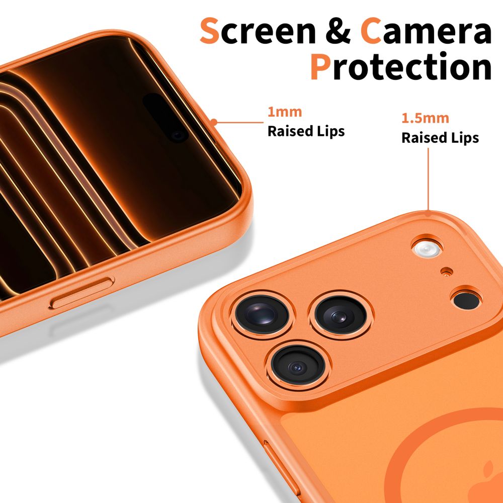 Tech-Protect BasicMag MagSafe dėklas iPhone 17 Pro Max – oranžinis -- iPhone 17 Pro Max