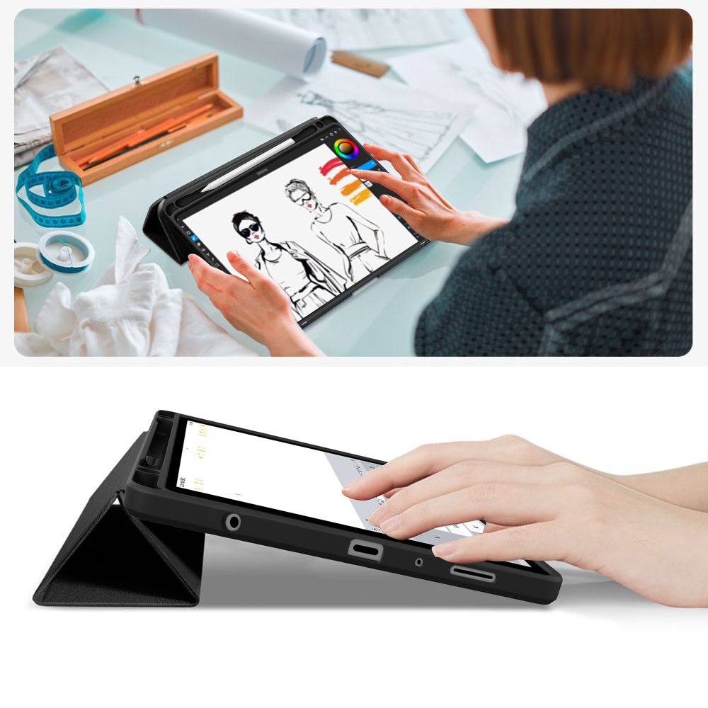 Tech-Protect SC Pen Hybrid dėklas Galaxy Tab A9+/A11+ – juodas -- Samsung Galaxy Tab A9+