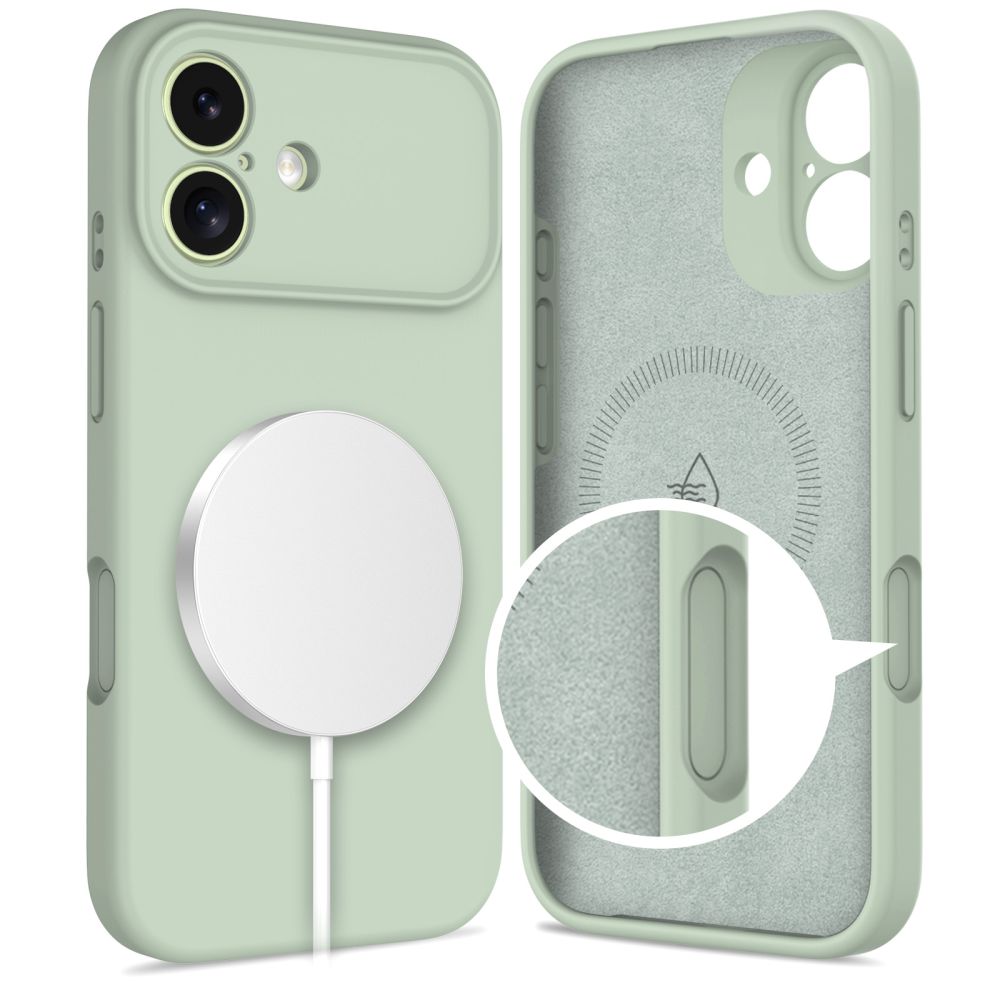 Tech-Protect silikoninis MagSafe dėklas iPhone 17 – žalias -- iPhone 17