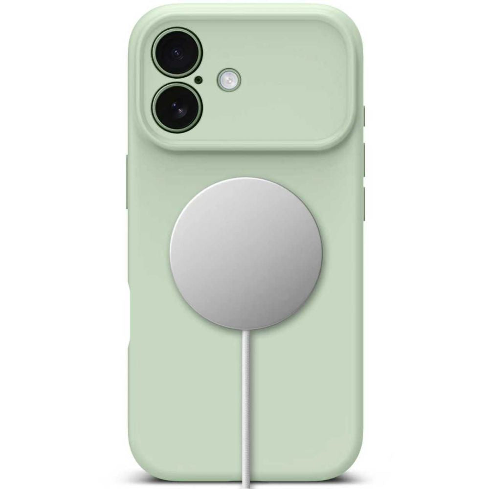 Tech-Protect silikoninis MagSafe dėklas iPhone 17 – žalias -- iPhone 17