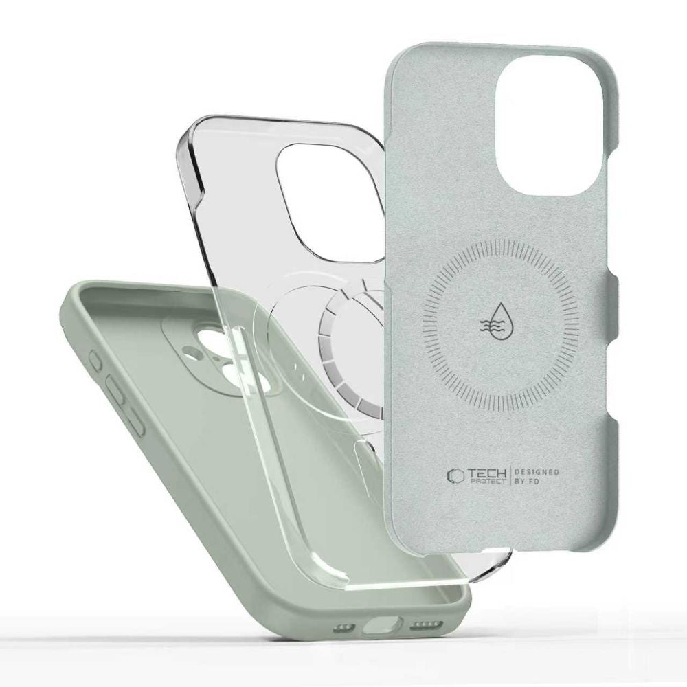 Tech-Protect silikoninis MagSafe dėklas iPhone 17 – žalias -- iPhone 17