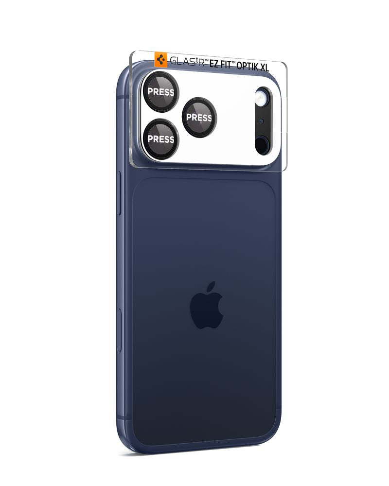 Spigen Optik Pro XL kameros stiklas iPhone 17 Pro – juodas