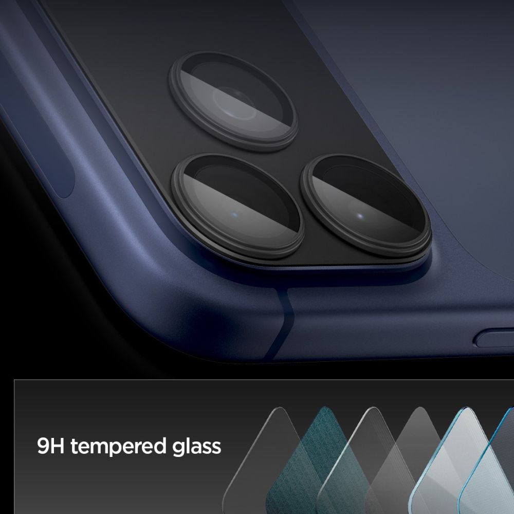 Spigen Optik Pro XL kameros stiklas iPhone 17 Pro – juodas
