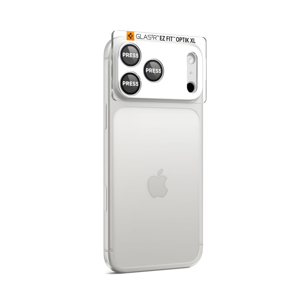 Spigen Optik Pro XL kameros stiklas iPhone 17 Pro – sidabrinis