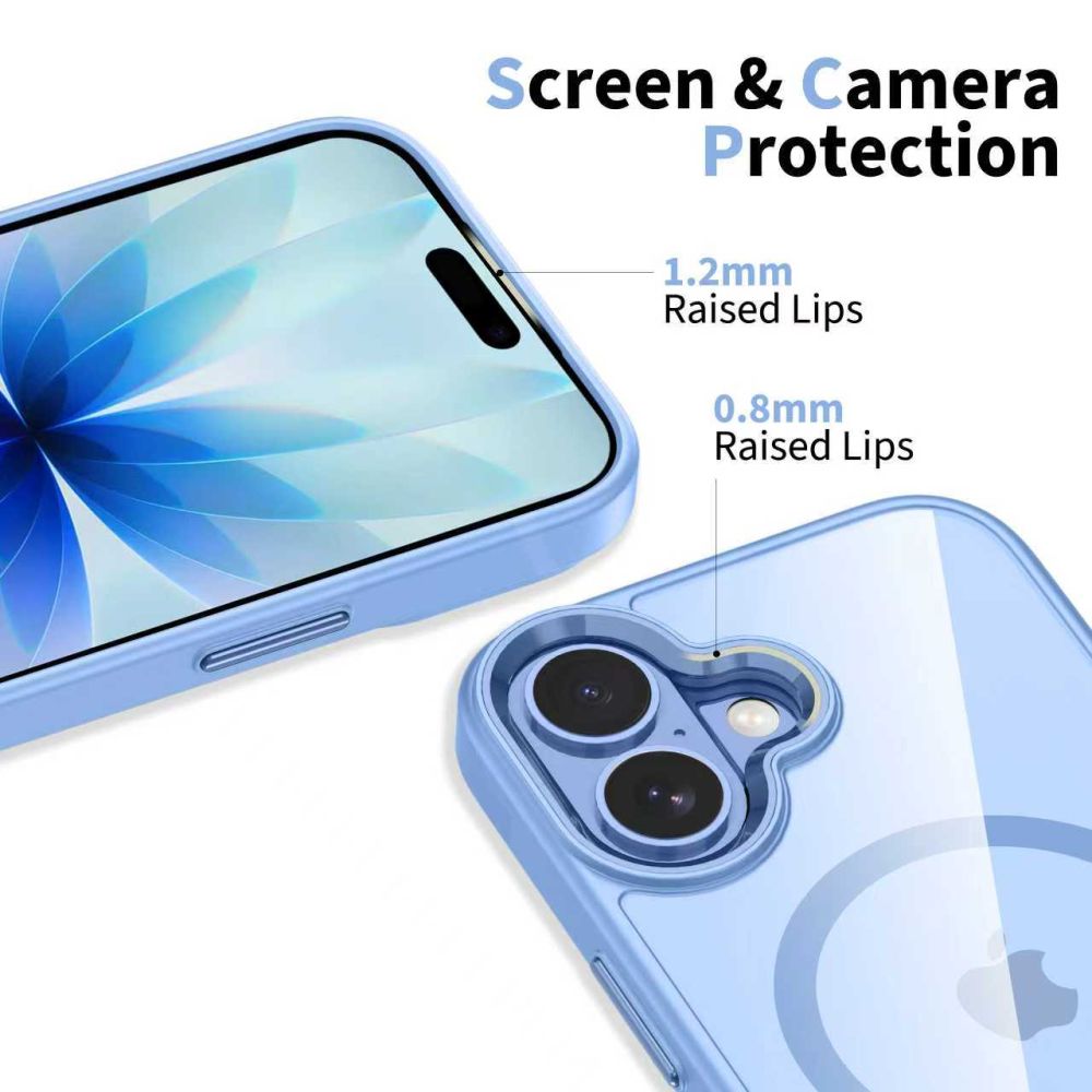 Tech-Protect MagMat MagSafe dėklas iPhone 17 – skaidrus mėlynas -- iPhone 17