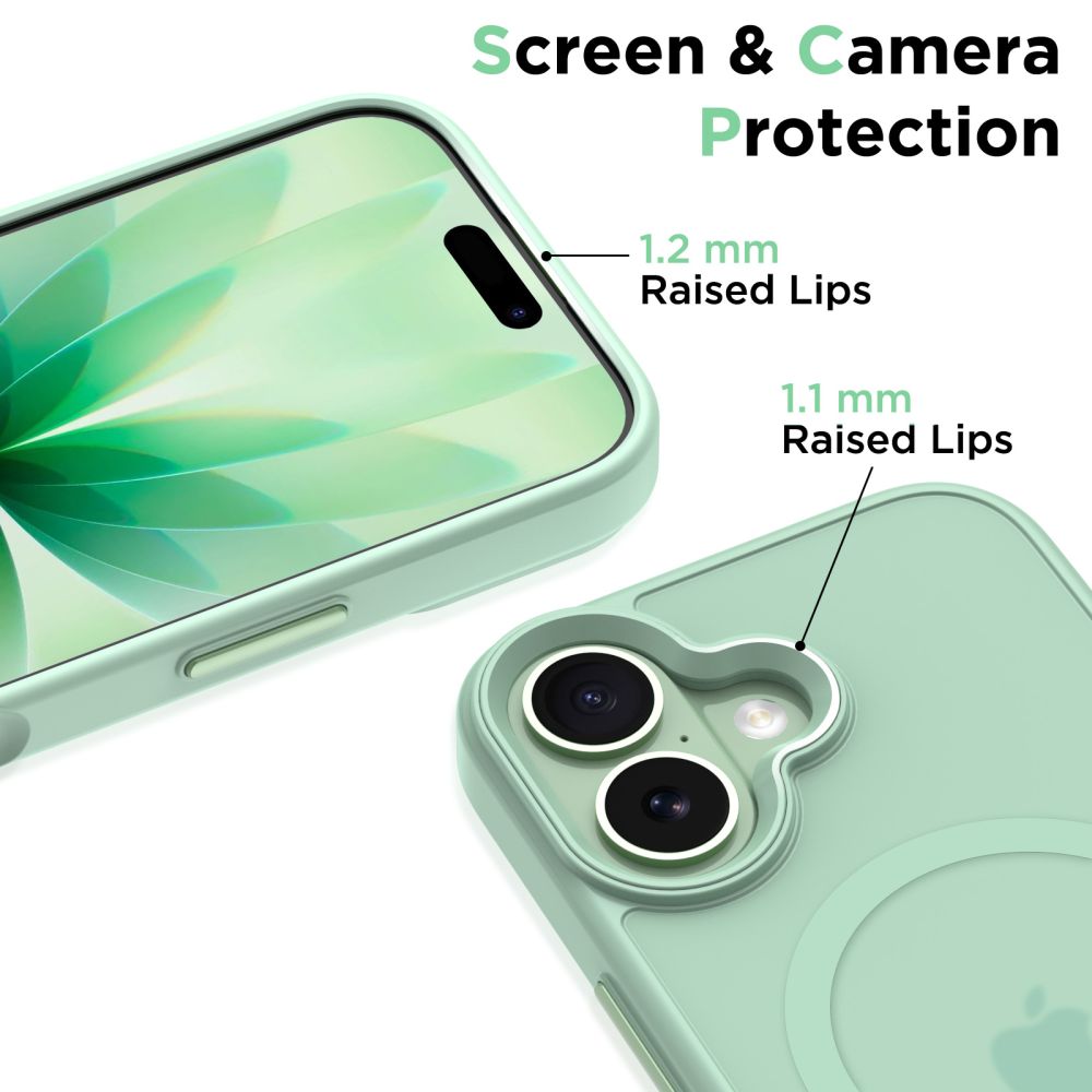 Tech-Protect MagMat MagSafe dėklas iPhone 17 – skaidrus žalias -- iPhone 17