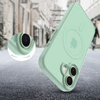 Tech-Protect MagMat MagSafe dėklas iPhone 17 – skaidrus žalias -- iPhone 17