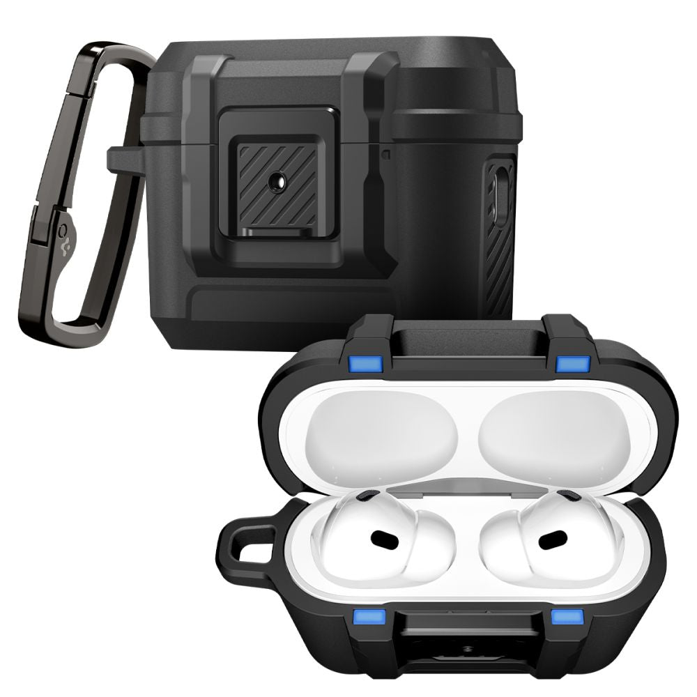 Spigen Lock Fit dėklas AirPods Pro 3 – juodas