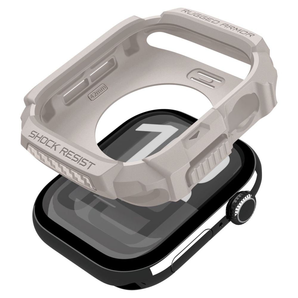 Spigen Rugged Armor dėklas Apple Watch 42 mm – smėlinis -- Apple Watch 1 42 mm