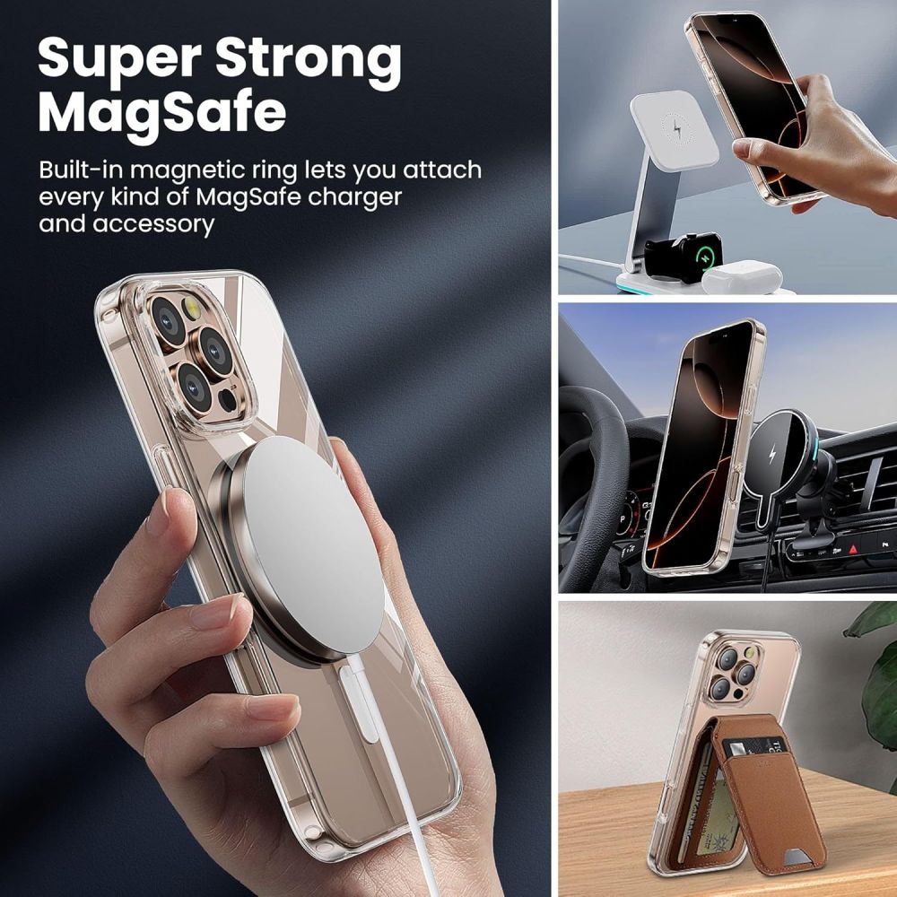 Skaidrus MagSafe dėklas iPhone 16 Pro Max – TP Flex -- iPhone 16 Pro Max