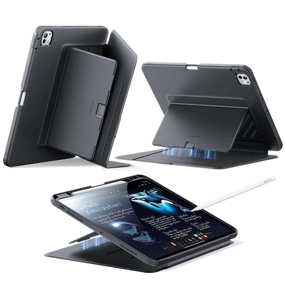 ESR Apverčiamas hibridinis dėklas, skirtas iPad Pro 11" 5 / 6 / 2024-2025 - juodas