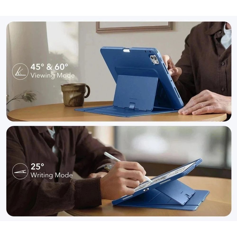 ESR Apverčiamas hibridinis dėklas, skirtas iPad Pro 11" 5 / 6 / 2024-2025 - tamsiai mėlynas