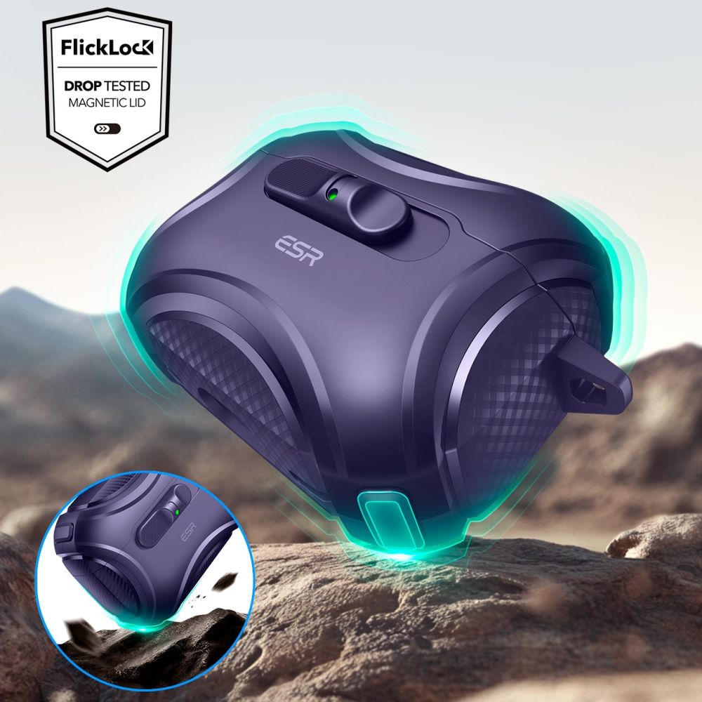 ESR Cyber FlickLock MagSafe Case for AirPods Pro 3 - Purple