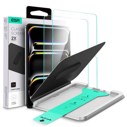 ESR UltraFit Tempered Glass 2 pakuotės, skirtos iPad Pro 11 colių 5 / 6 / 2024-2025