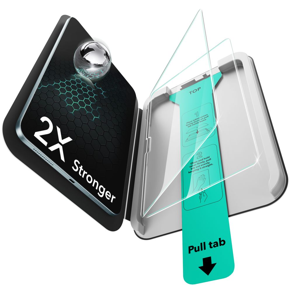 ESR UltraFit Tempered Glass 2 pakuotės, skirtos iPad Pro 11 colių 5 / 6 / 2024-2025