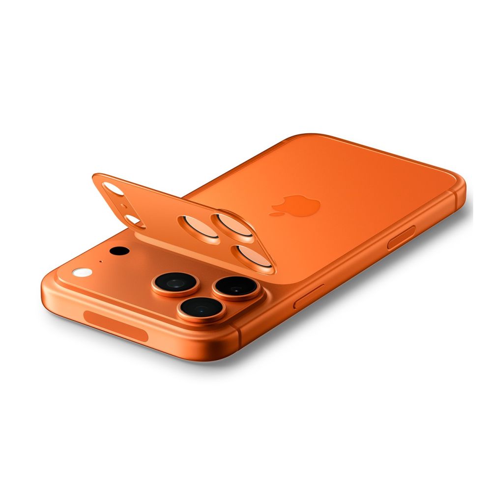 Spigen Optik Pro XL kameros stiklas iPhone 17 Pro – oranžinis