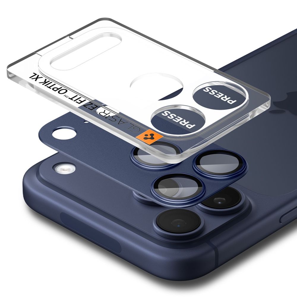 Spigen Optik Pro XL kameros stiklas iPhone 17 Pro – mėlynas
