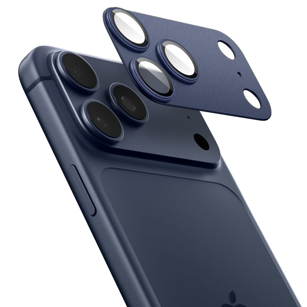 Spigen Optik Pro XL kameros stiklas iPhone 17 Pro – mėlynas