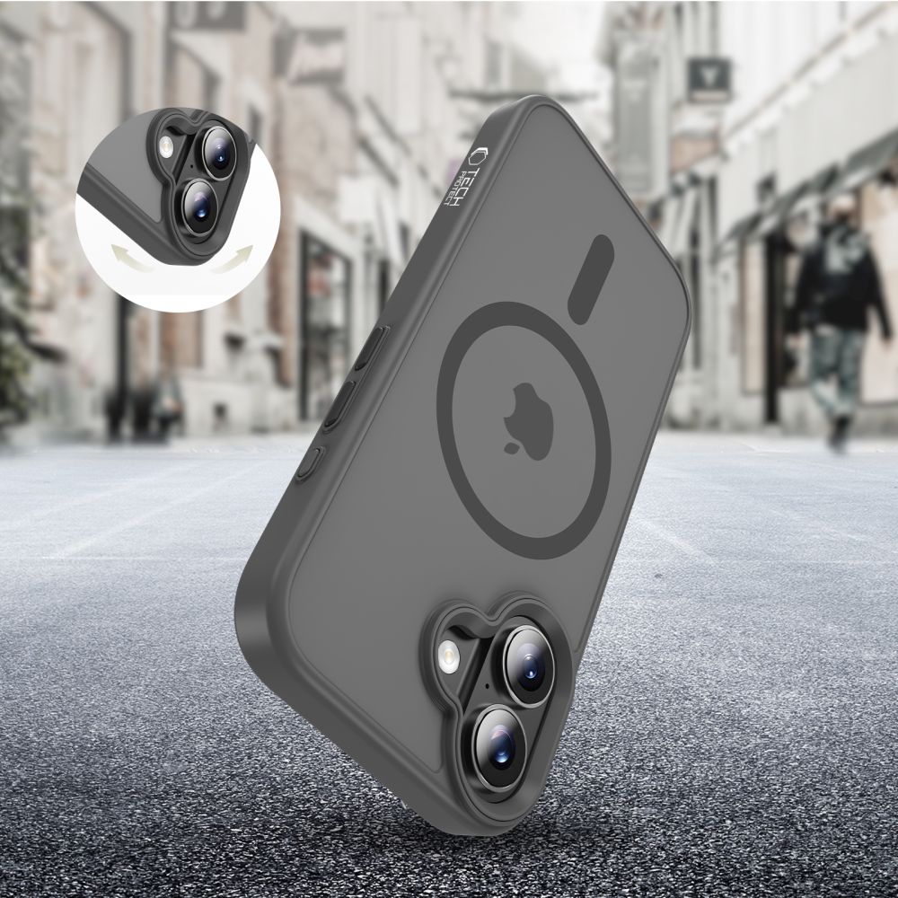 Tech-Protect MagMat MagSafe dėklas iPhone 17 – pilkas -- iPhone 17