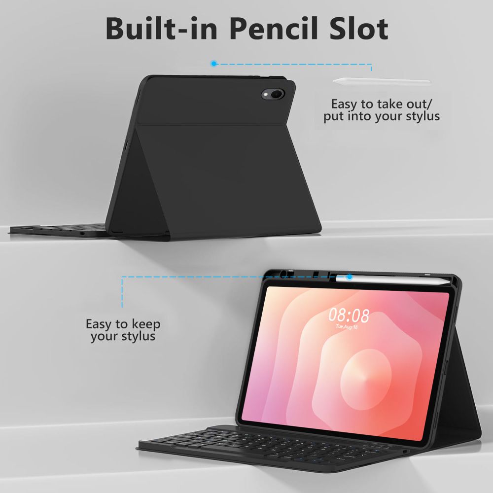 Tech-Protect SC Pen dėklas su klaviatūra Galaxy Tab S11 11" – juodas -- Samsung Galaxy Tab S11