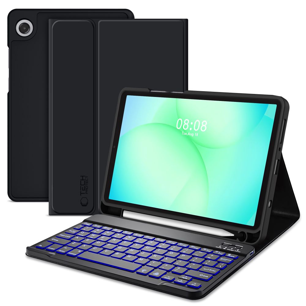 Tech-Protect SC Pen dėklas su klaviatūra Galaxy Tab A9/A11 8.7 – juodas -- Samsung Galaxy Tab A9