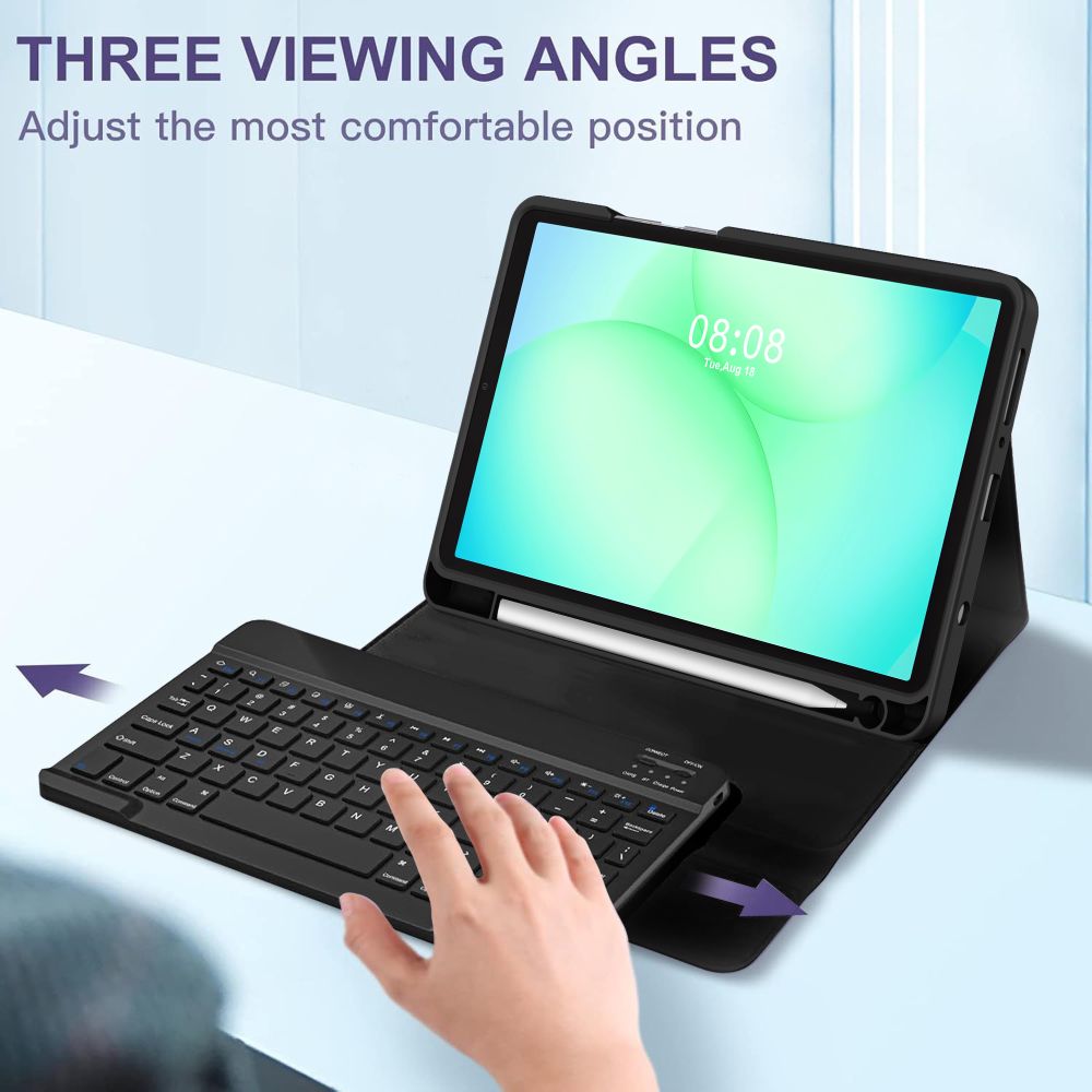 Tech-Protect SC Pen dėklas su klaviatūra Galaxy Tab A9/A11 8.7 – juodas -- Samsung Galaxy Tab A9