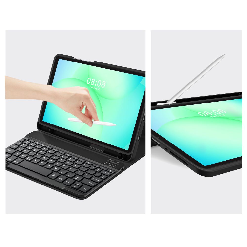 Tech-Protect SC Pen dėklas su klaviatūra Galaxy Tab A9/A11 8.7 – juodas -- Samsung Galaxy Tab A9