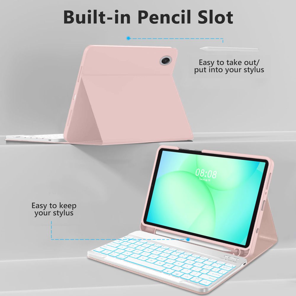 Tech-Protect SC Pen dėklas Galaxy Tab A9/A11 8.7 – rožinis -- Samsung Galaxy Tab A9